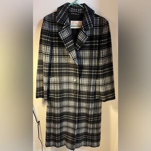 Vintage Luxury Old Money Pendleton Plaid Virgin Wool Coat